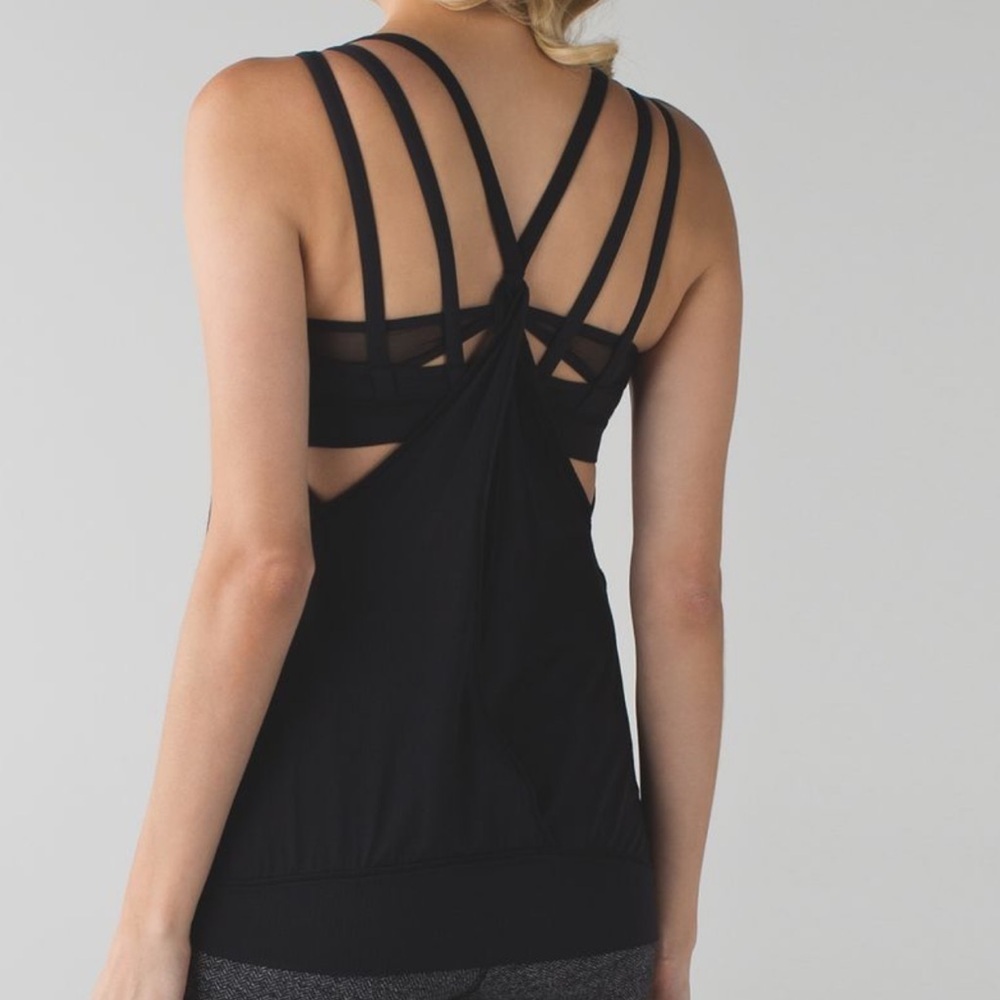Lululemon Tank Womens Small 2 Black Nouveau Limits